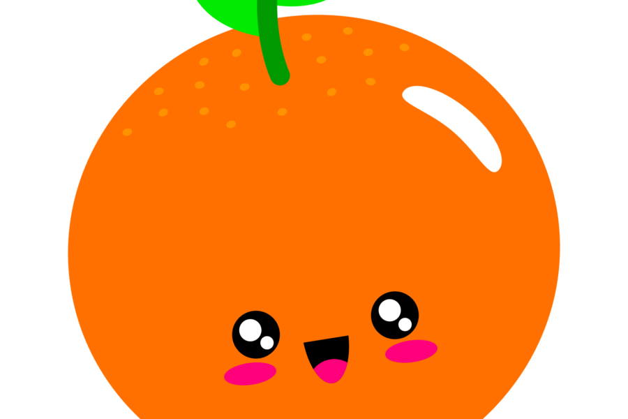 orange, illustration, fruit